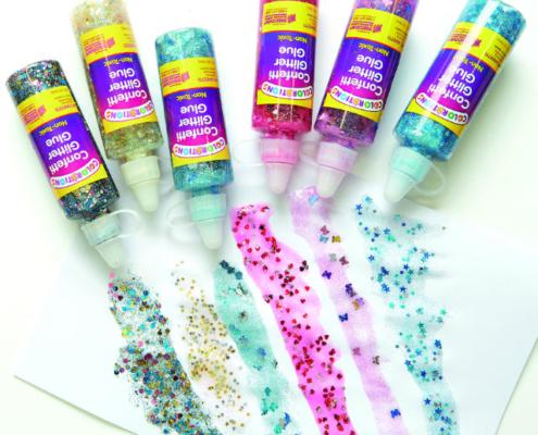 glitter for stationery and adhesive1