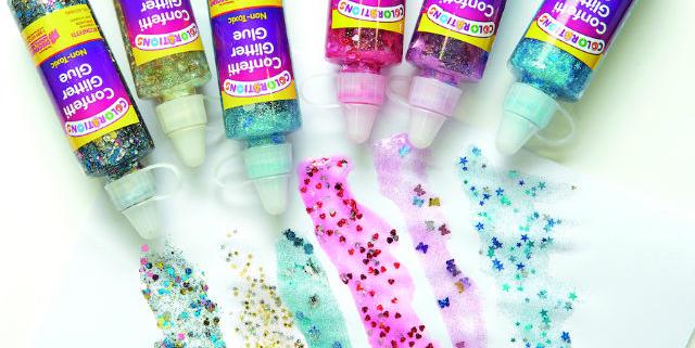 glitter for stationery and adhesive1